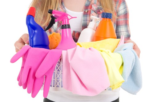 Airbnb cleaner preparing a short-let property in Brent