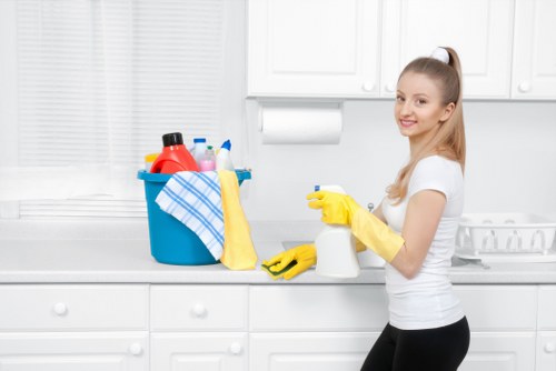 Professional carpet cleaning in a Brent home with a local technician treating high-traffic flooring