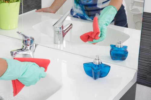 Kitchen and bathroom house cleaning tasks in a Brent property