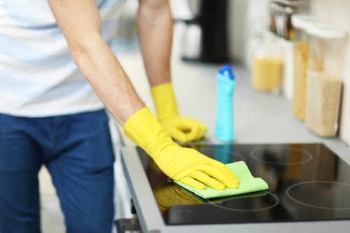Professional cleaning of a stained carpet in a Brent property