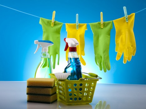 Commercial cleaners carrying out detailed cleaning in a Brent workplace