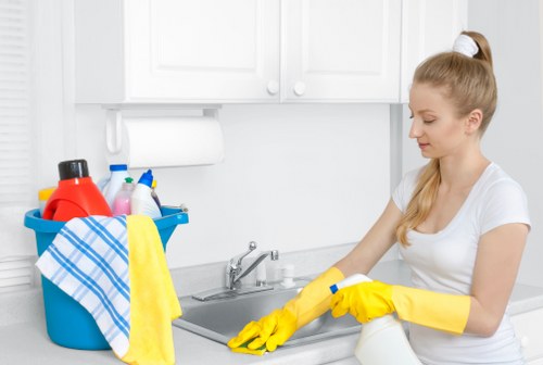 Professional regular cleaning in a Brent flat building with shared access