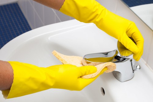 Maintaining bin stores and lift areas in a Brent property